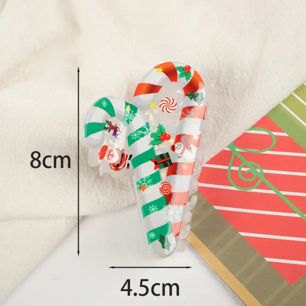 Large Festive Hair Claw Clip - View 8 | TEVQA