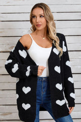 Open Front Heart Cardigan | Dress In Beauty