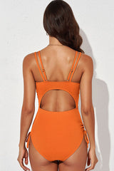 V Neck Pleated One Piece Swimsuit | Dress In Beauty