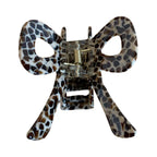 A tortoiseshell patterned bow hair clip