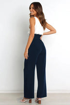 High Waist Belted Wide Leg Pants - View 16 | TEVQA