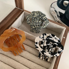 Acetate Scalloped Comb Clip - 2.5 Inch Half-Up Hair Clip