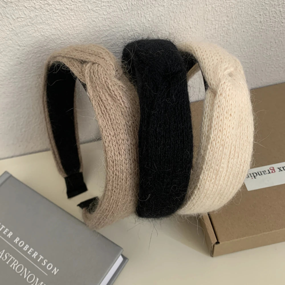 Cozy Knit Knotted Headband - Wide Winter Hair Band