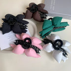 Large Padded Bow Hair Claw Clip - 5 Inch Soft Fabric Updo Clip - TEVQA