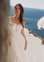 Off white fit and flare maxi dress - View 6 | TEVQA