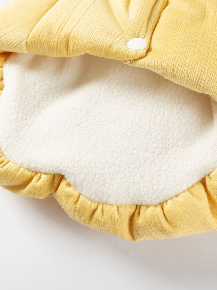 Yellow Bunny Embroidered Fleece Dog Vest