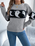 Ghost Cable Knit Sweater - View 10 | TEVQA