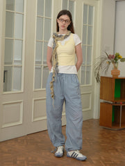 Wool Blend Spiral Ruffle Skinny Scarf