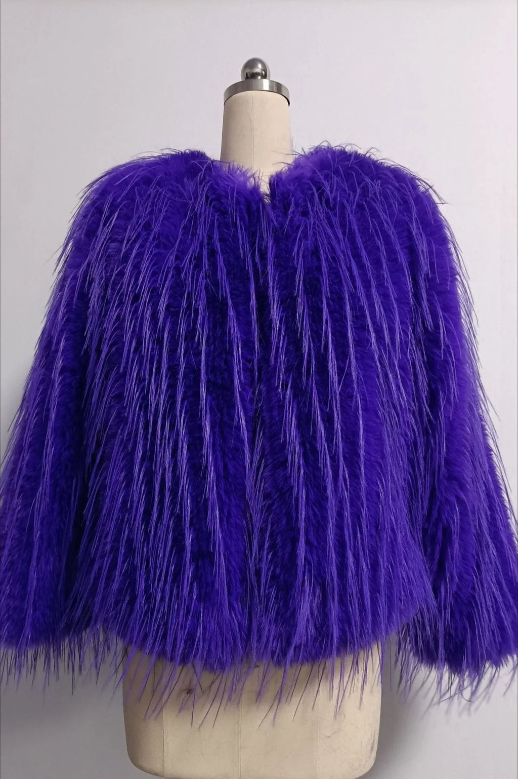 Ethereal Shag Faux Feather Jacket - View 6 | TEVQA