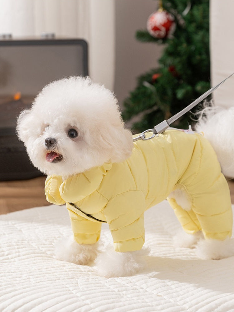 Black thermal 4-legged pet puffer coat - View 6 | TEVQA