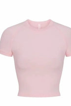 Cropped Raglan T-Shirt - View 8 | TEVQA