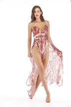 Elegant sequin maxi dress - View 7 | TEVQA