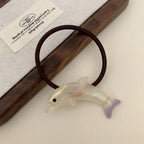 Pearlescent dolphin charm hair tie - View 8 | TEVQA