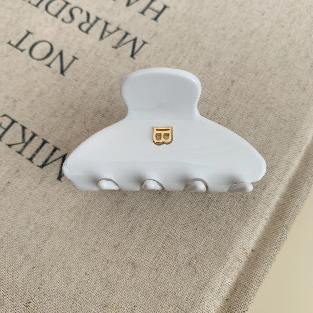 "B" Monogram Acetate Hair Claw Clip (2 Sizes)