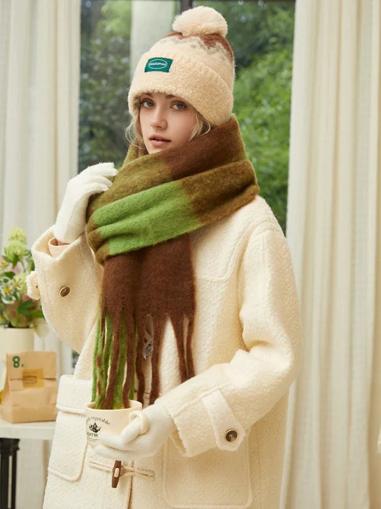 Oversized ombre scarf with soft texture - View 8 | TEVQA