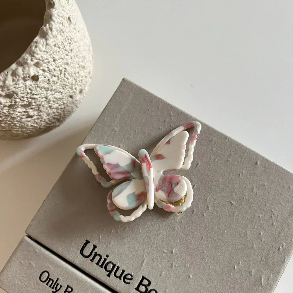 Iridescent butterfly hair clip made of acetate - View 11 | TEVQA