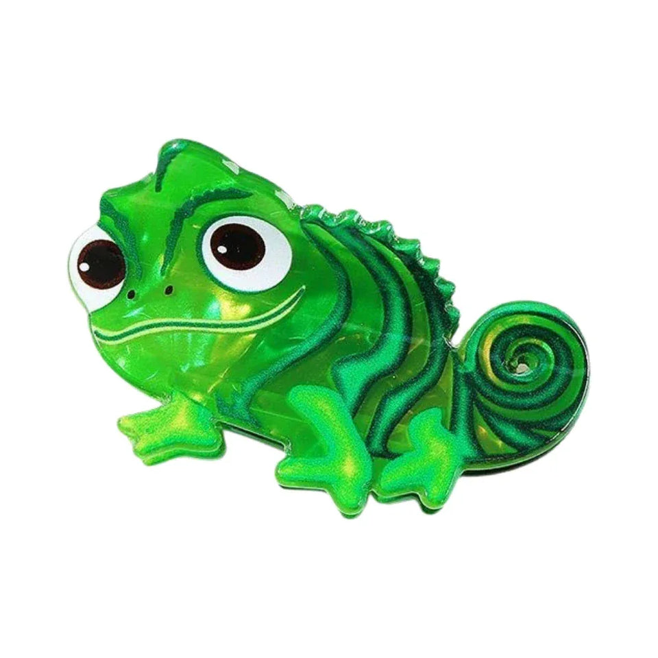 Whimsical Chameleon Acrylic Hair Clip (2.8 Inch) - TEVQA Main image