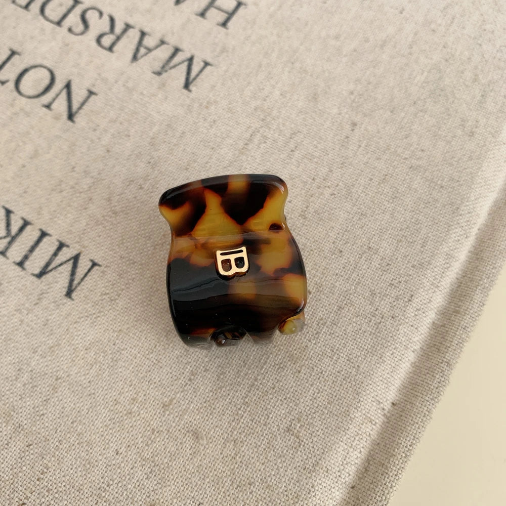 "B" Monogram Acetate Hair Claw Clip (2 Sizes)