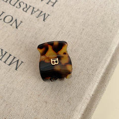 "B" Monogram Acetate Hair Claw Clip (2 Sizes)