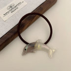 Pearlescent dolphin charm hair tie - View 7 | TEVQA