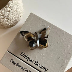 Iridescent butterfly hair clip made of acetate - View 8 | TEVQA
