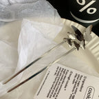 Metal butterfly hair fork for bun - View 6 | TEVQA