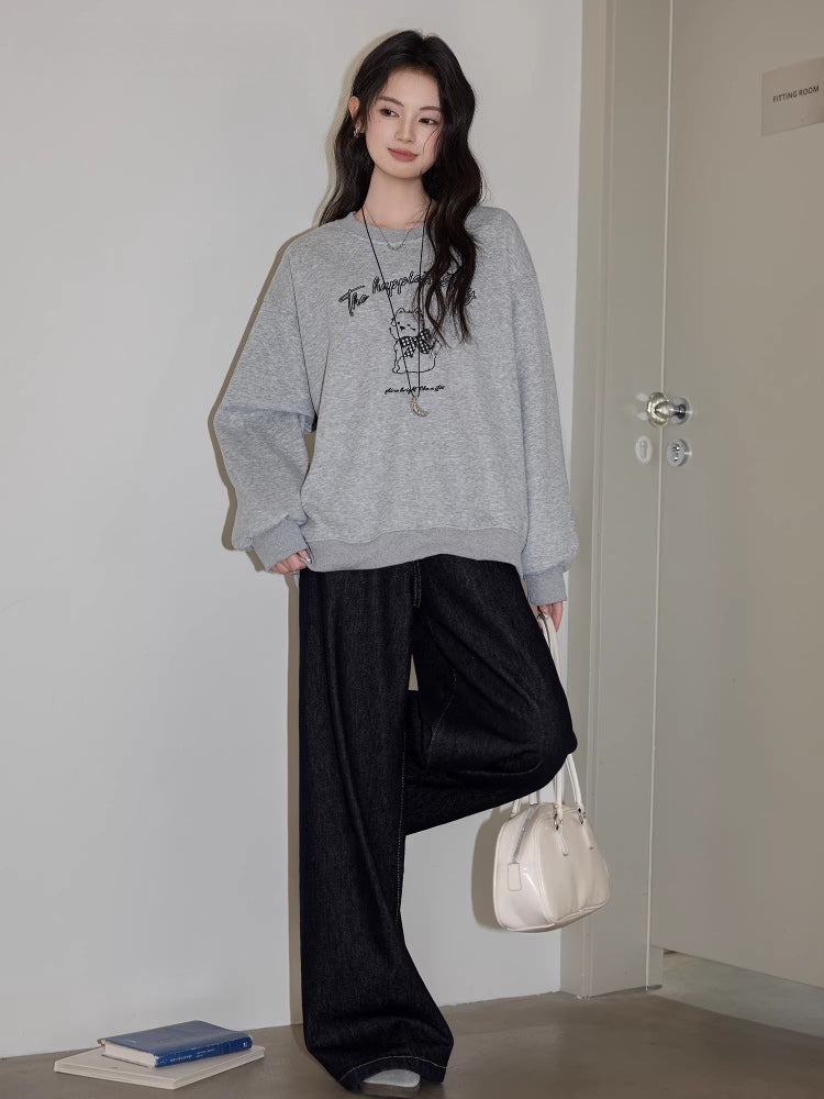 Embroidered puppy graphic sweatshirt - View 6 | TEVQA