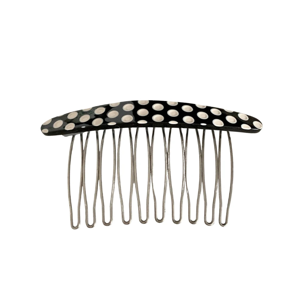 Curved Acetate French Hair Comb - 3.3 Inch