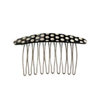 Black and white polka dot hair comb