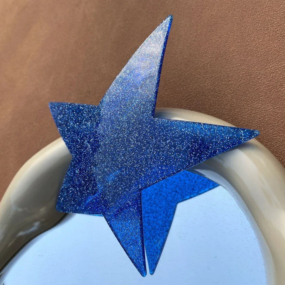 Oversized star hair barrette made from acetate - View 7 | TEVQA