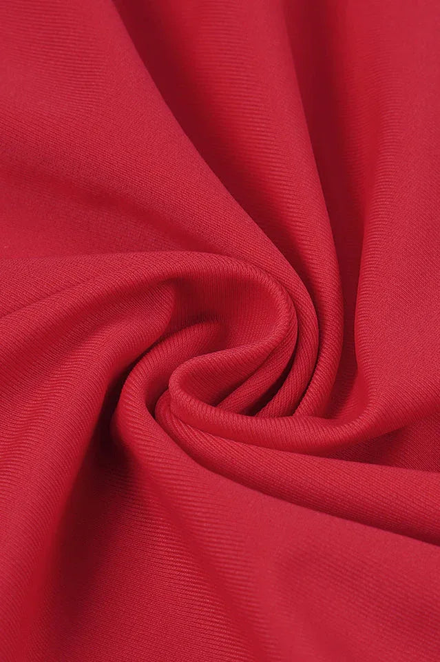 Draped column gown with ring detail - View 33 | TEVQA