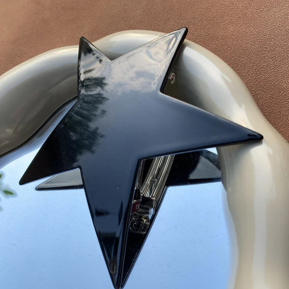 Oversized star hair barrette made from acetate - View 17 | TEVQA
