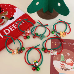 Festive Christmas Charm Hair Tie with Jingle Bells