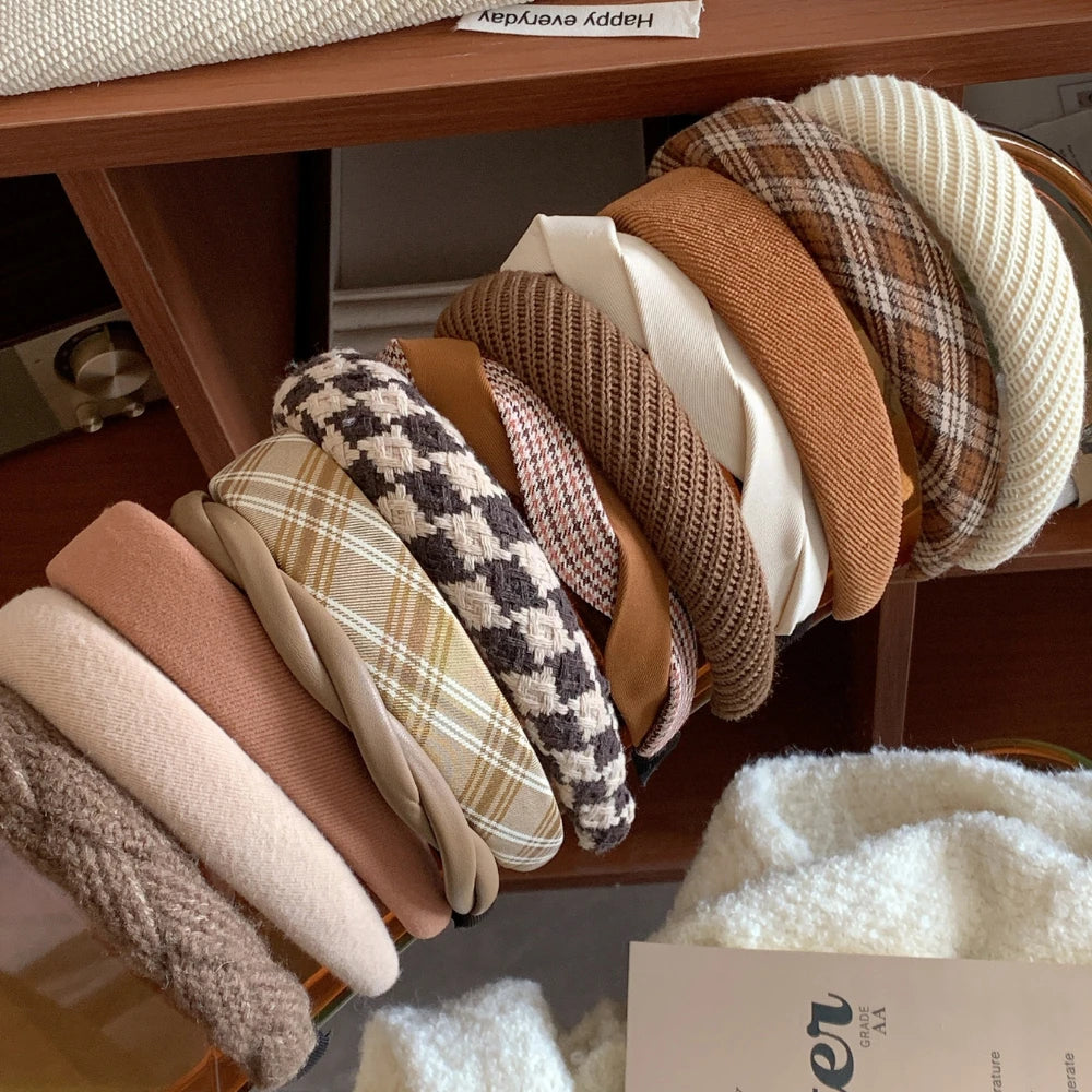 The Autumn Padded Headband Collection - 0.8 Inch Earthy Tone Styles