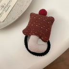 Whimsical Padded Charm Hair Tie - Cute Knit Elastic for Girls - TEVQA