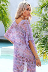 Side Slit Plunge Openwork Cover-Up | Dress In Beauty