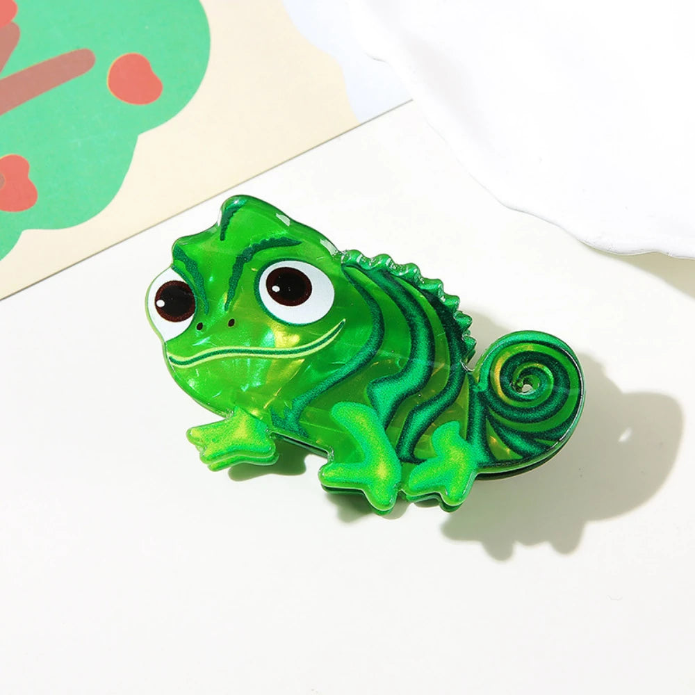 Whimsical Chameleon Acrylic Hair Clip (2.8 Inch)