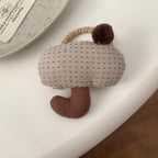 Whimsical Padded Charm Hair Tie - Cute Knit Elastic for Girls - TEVQA