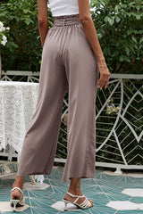 Basic Wide Leg Pants With Belt | Dress In Beauty