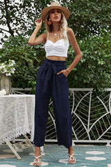 Basic Wide Leg Pants With Belt | Dress In Beauty