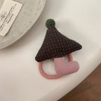 Whimsical Padded Charm Hair Tie - Cute Knit Elastic for Girls - TEVQA