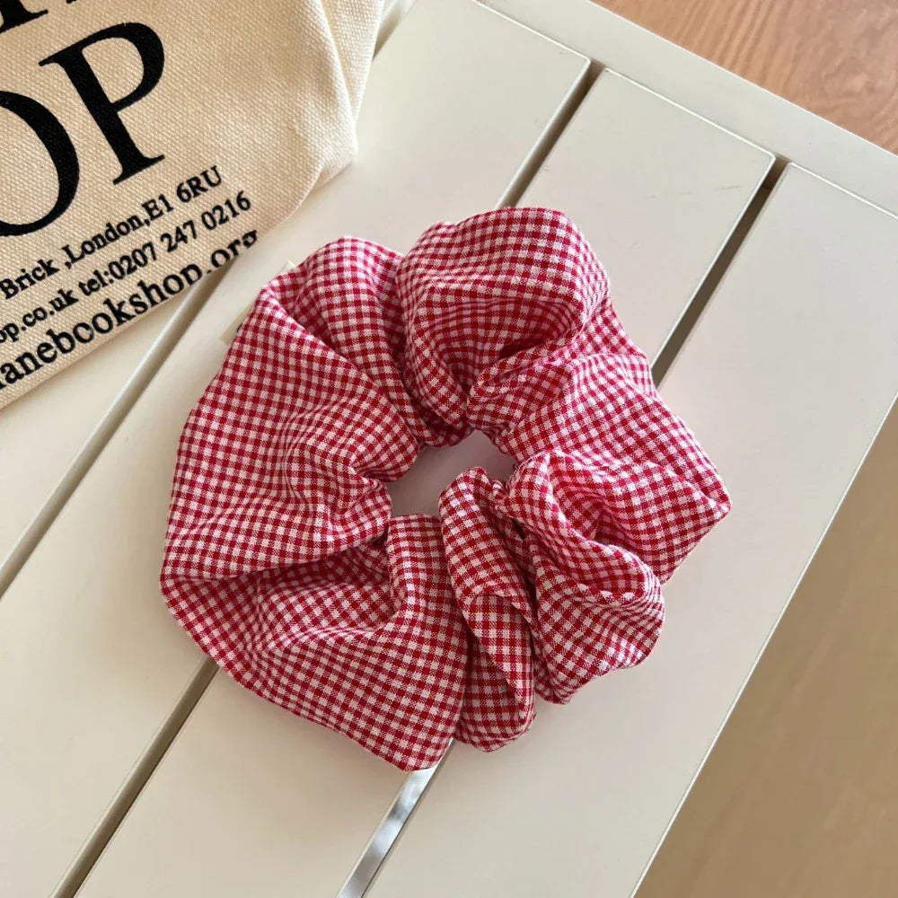Oversized Gingham Scrunchie - View 6 | TEVQA