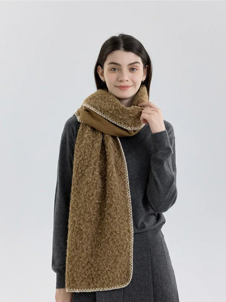 Bouclé wool blend scarf - View 6 | TEVQA