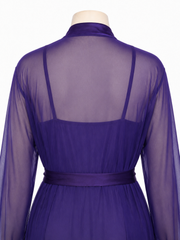 Women's pajama set with lace trim and ruffled cuffs - View 6 | TEVQA