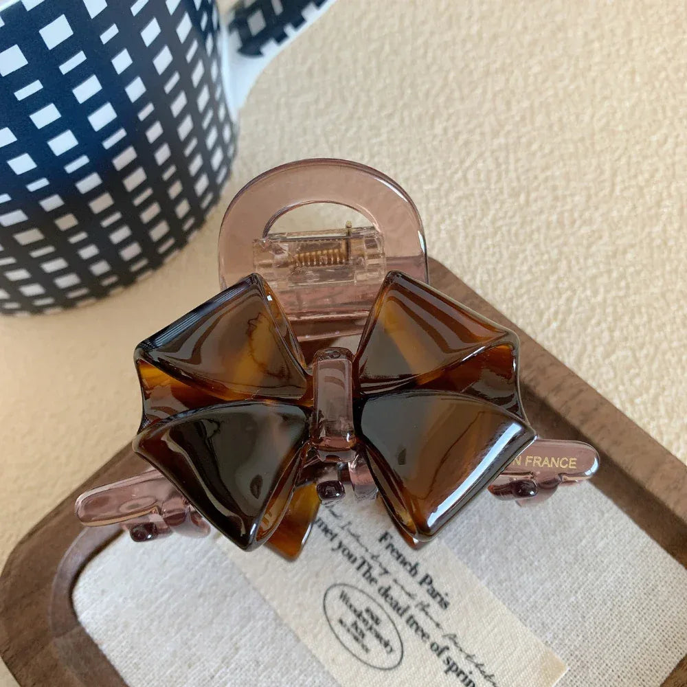 Medium Acetate Bow Hair Clip - View 9 | TEVQA