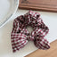 Oversized Plaid Bow Scrunchie - View 6 | TEVQA