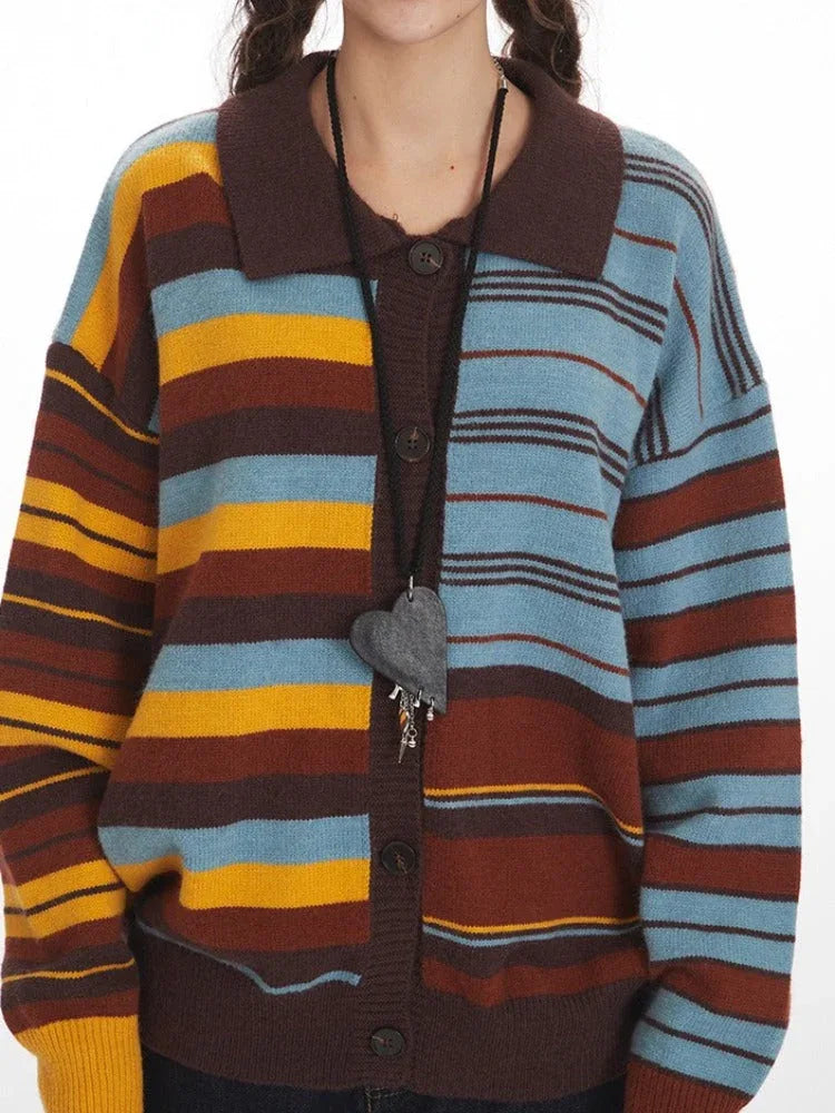 Colorblock Knit Cardigan - View 6 | TEVQA