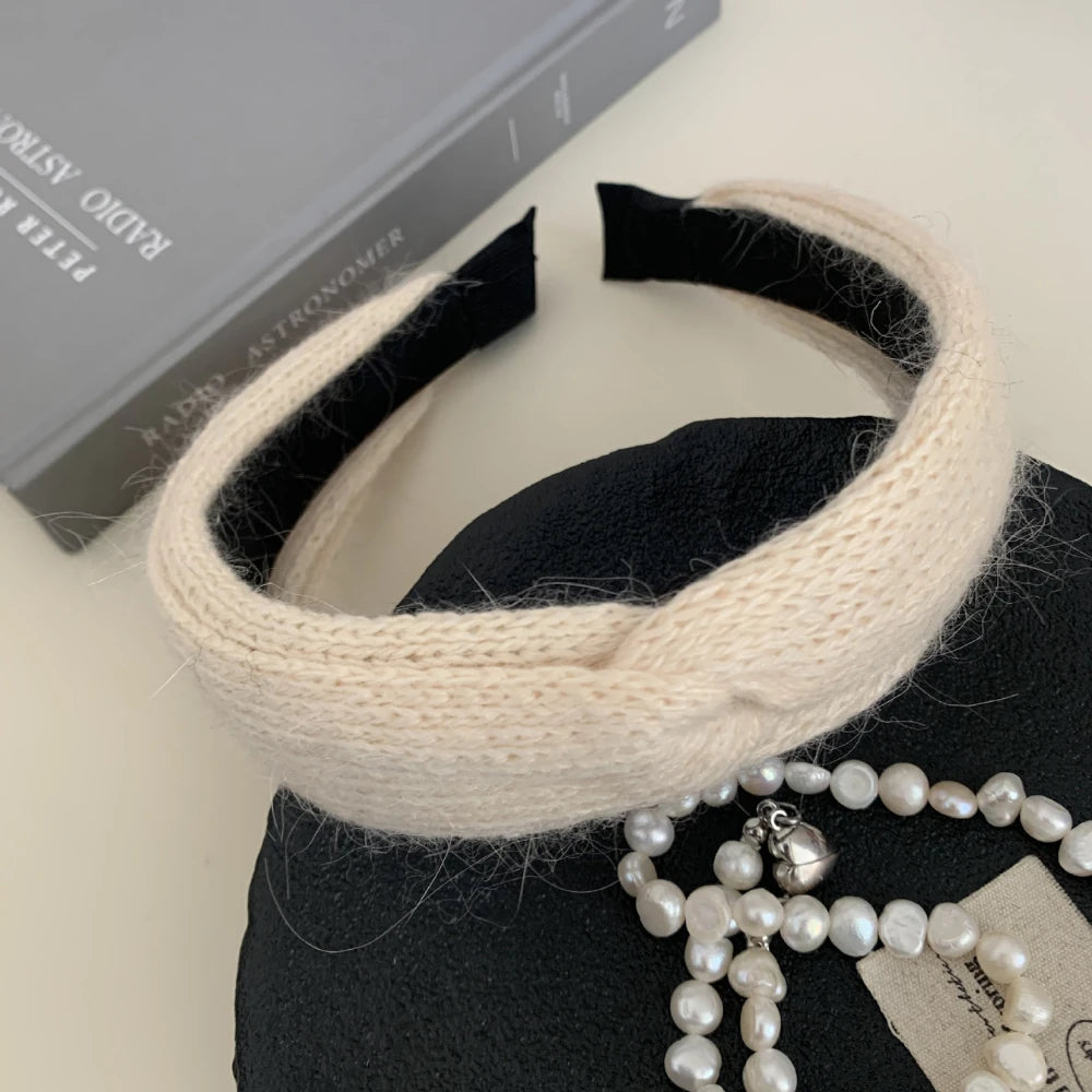 Cozy Knit Knotted Headband - Wide Winter Hair Band