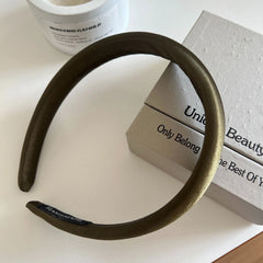 Classic Padded Satin Headband - 0.8 Inch Wide Elegant Hair Band