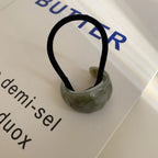 Marbled acrylic hair cuff ponytail holder - View 9 | TEVQA
